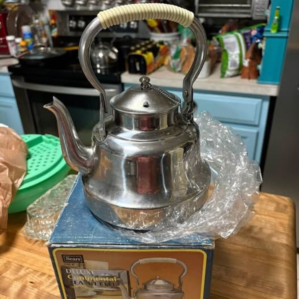 Vintage new Sears Deluxe Continental Tea Kettle